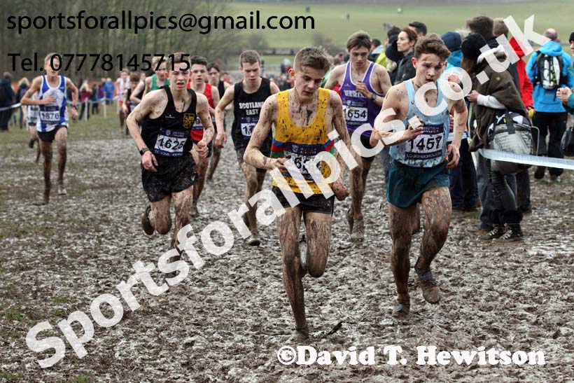 Boys under-15s 2018 British Inter Counties Cross Country Champs., Prestwold Hall, Loughborough. Photo: David T. Hewitson/Sports for All Pics